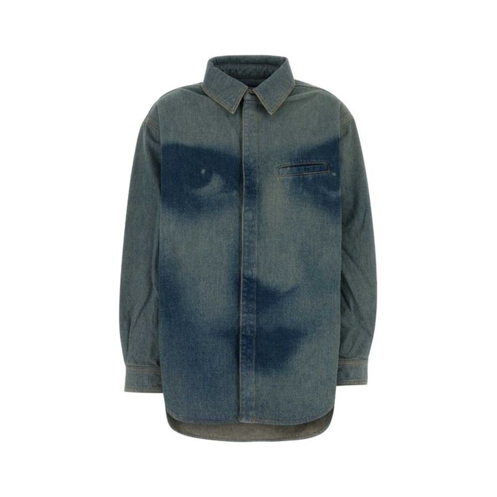 Jean Paul Gaultier Women Printed Denim Shirt